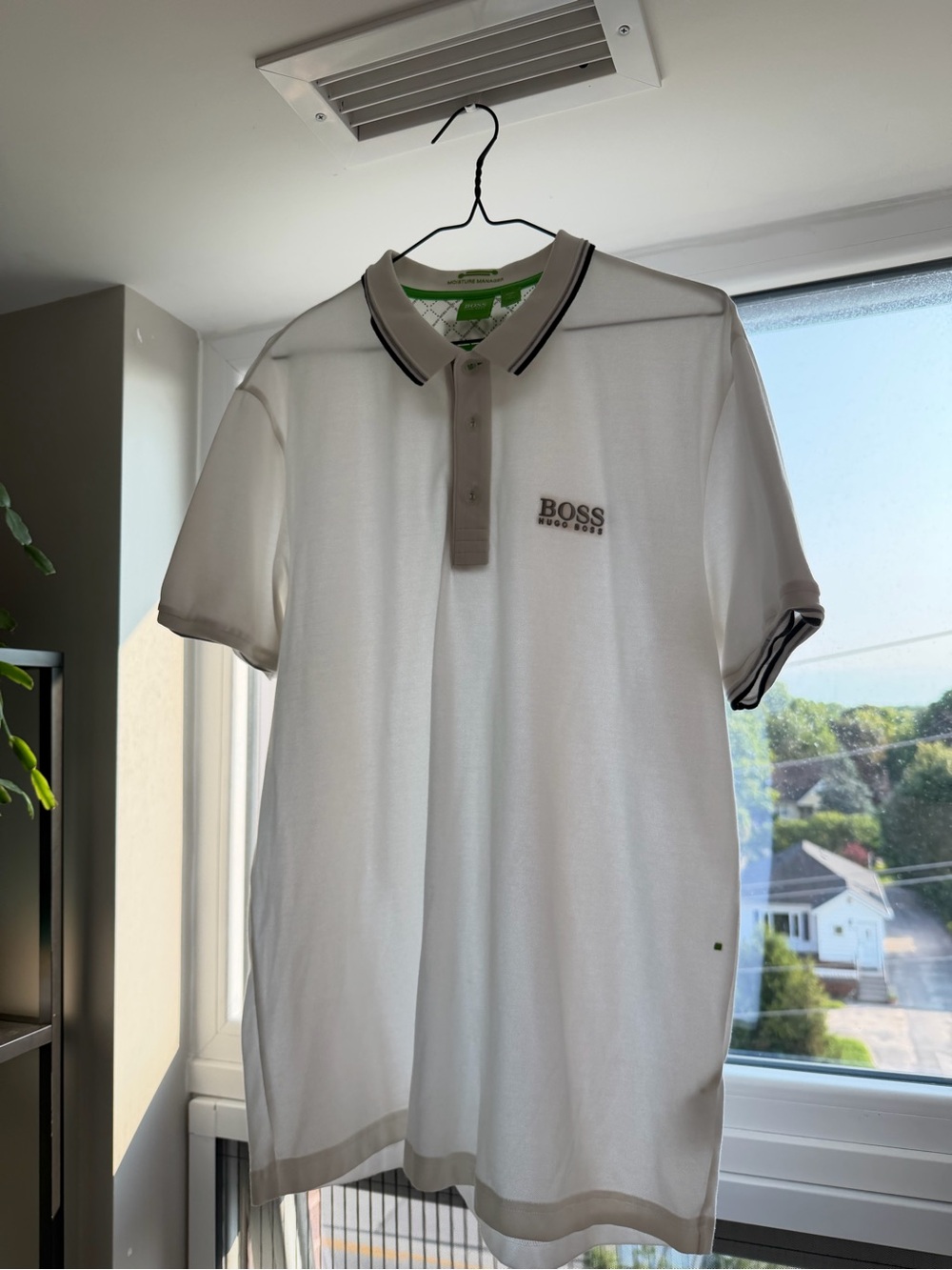 Hugo Boss White Polo with Contrast Trim